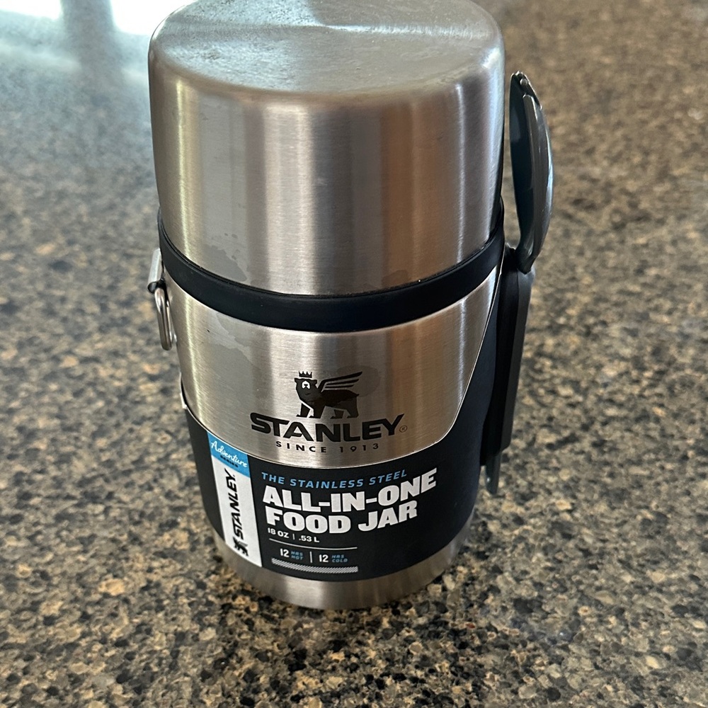 Stanley Silver and Black Food Jar